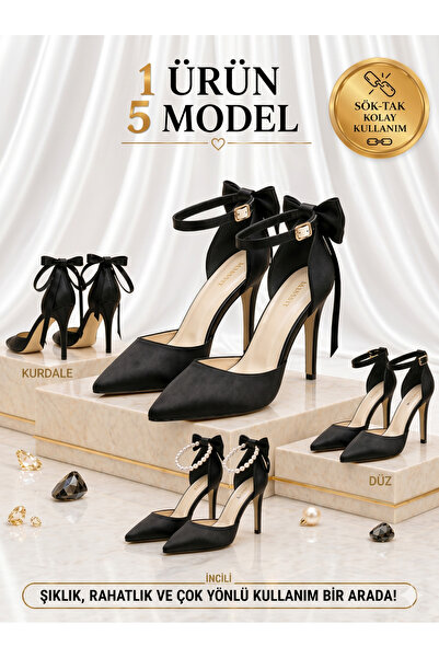 CRAFT MODA Γυναικεία παπούτσια στιλέτο πολλαπλών χρήσεων με τακούνι, παπιγιόν...