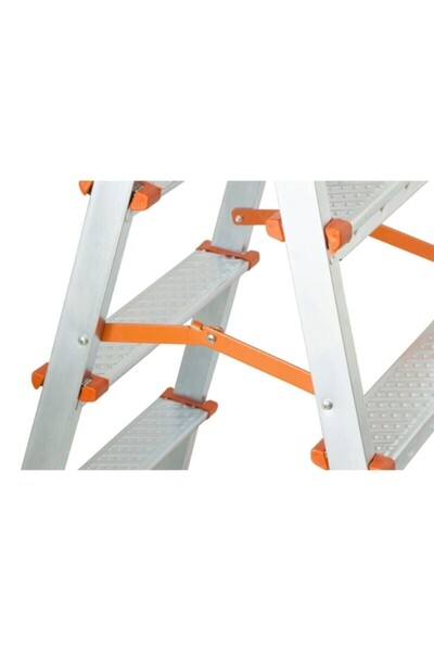 ASVERA 5+5 Basamaklı Çift Çıkışlı Galvanizli Profil Merdiven (Ev, bahçe, işyeri için uygun)