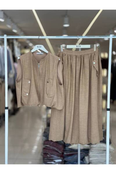 Butik Etek yelekli takım