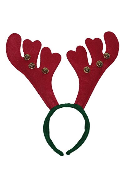 Pandoli Χριστουγεννιάτικο στέμμα σε σχήμα κέρατος ελαφιού με κουδούνι Πρωτοχρ...