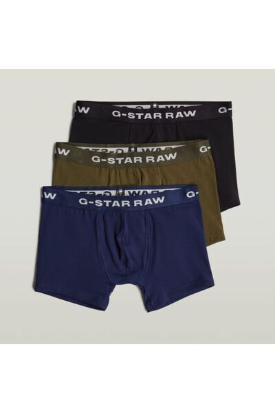 G-STAR RAW SİYAH - LACİVERT - YEŞİL 3'LÜ PAKET ERKEK BOXER