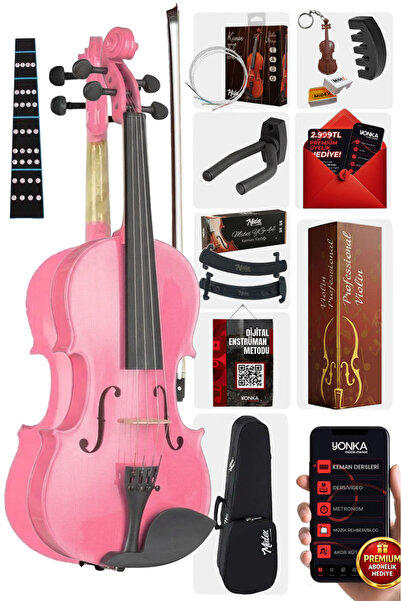Lastvoice Hga44pink-pak Pembe 4/4 Tam Boy Keman Seti (YASTIK SUSTURUCU ÇANTA ...