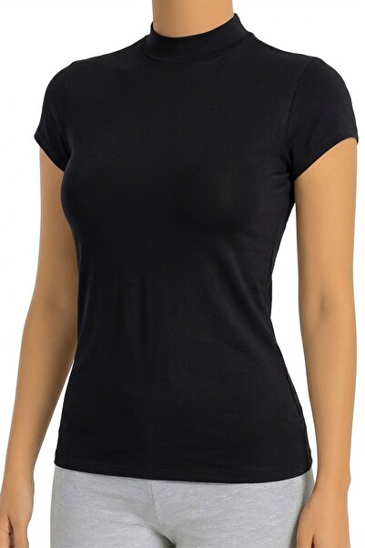 Öts Γυναικείο μπλουζάκι με μισό ζιβάγκο μισό μανίκι (96% βαμβάκι - 4% ελαστάνη)