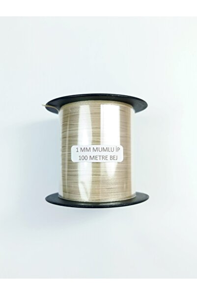 Eskişehir hobi sanat Μπεζ χρώμα 1,0 χιλιοστά 100 μέτρα Κερωμένο νήμα δερμάτιν...