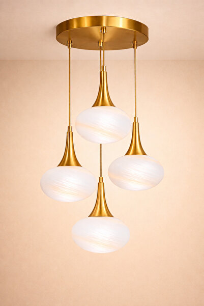 MINIMAL ETICARET VE BILGI TEKNOLOJILERI Saturn Golden QUAD Cam Avize