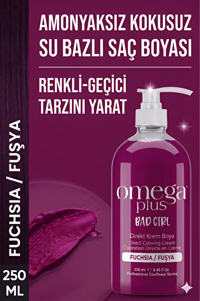 Omega Plus Bad Girl Fuşya Geçici-renkli Amonyaksız Saç Boyası 250 ml