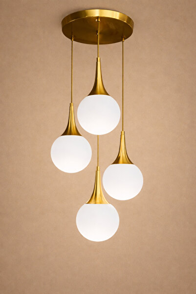 MINIMAL ETICARET VE BILGI TEKNOLOJILERI Rains Gold Chrome QUAD 4'lü White Cam...