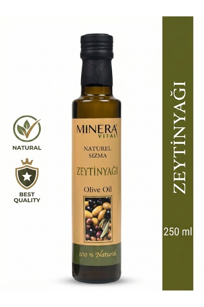 MİNERA VİTAL Zeytinyağı 250 ml Saf Naturel Sızma Cam Şişe