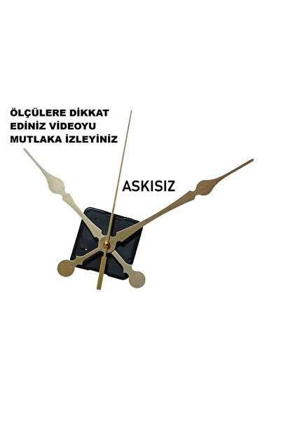 CNR SHOP Saat Mekanizması 18 MM ŞAFT BOYU Akar Sessiz Çalışır, Büyük Boy Akre...