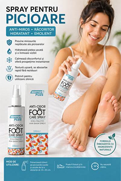 Softto Plus Σπρέι ποδιών – Αντιοσμητικό, Δροσιστικό, Ενυδατικό και Μαλακτικό