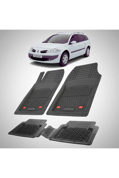 TEAMCAR ®   Covorașe auto tip tavă compatibile cu Renault Megane II (2006–200...