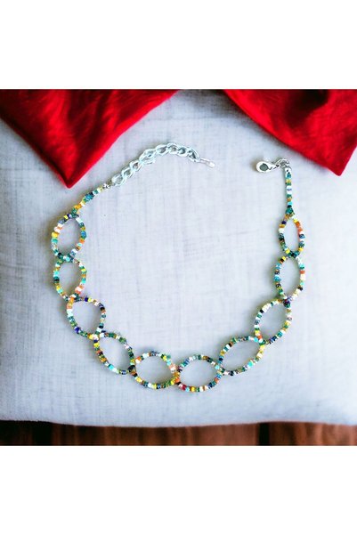 LeylanTakı Women's Multi-Colored Handmade Choker Necklace Bijouterie Gift Accessory