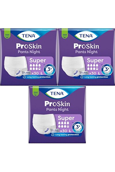 TENA Proskin Pants Süper Night Gece Emici Külot Yetişkin Bezi L - Büyük - Lar...