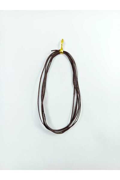 Eskişehir hobi sanat 1 χιλιοστό 1 μέτρο Κορδόνι από κερί σε χρώμα καφέ (Κορδό...