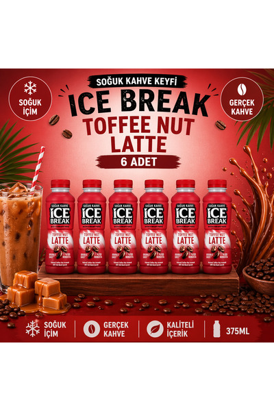 İçim 375ml Ice break Toffe Nut Latte Soğuk kahve 6lı
