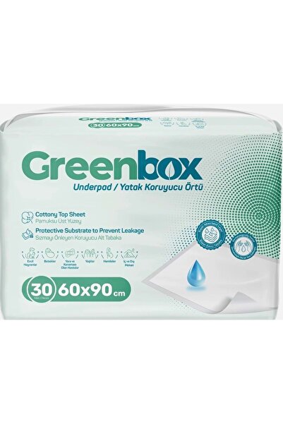 Greenbox Yetişkin Yatak Koruyucu Alt Açma Örtü 60x90 CM Adet 30 Adet