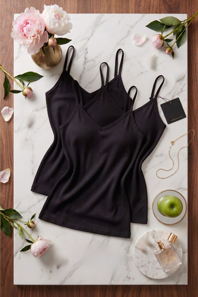 Loule Γυναικεία μπλούζα από βαμβάκι και μοντάλ με 3 λουράκια – Μαλακή υφή που...