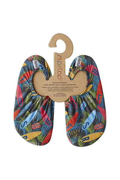 SLIPSTOP Unisex παιδικά αντιολισθητικά μποτάκια θαλάσσης με θέμα το Surf