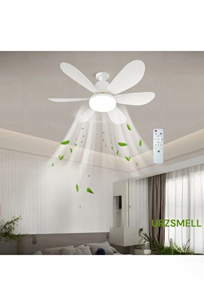 urzsmell Fan 3Renk Led li Ampul Vantilatör Kumandalı Duya Monte Ayarlanabilir...