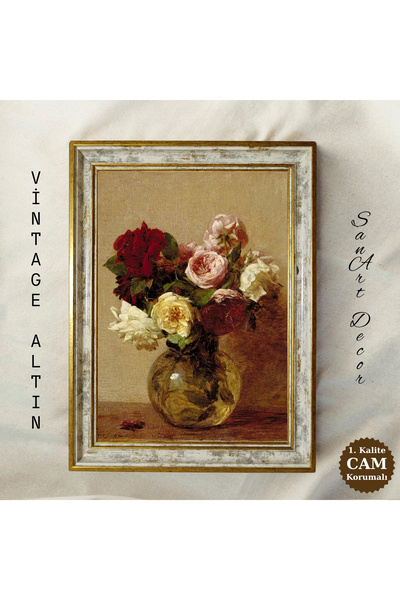 Sanart Vintage ζωγραφική με κορνίζα, ελαιογραφία, ζωγραφική με κορνίζα, καλλι...