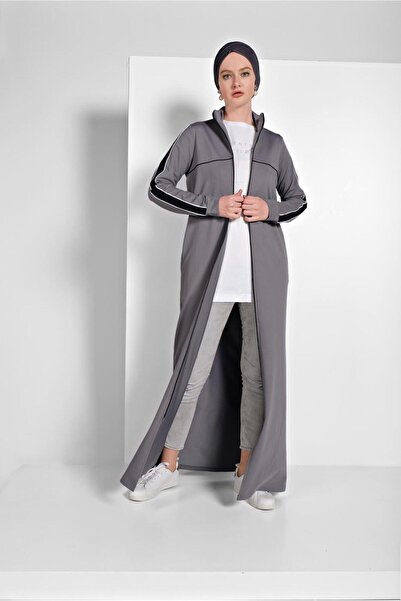 TRENDTESETTÜR KADIN GRİ (FÜME) FERMUARLI FERACE 8519