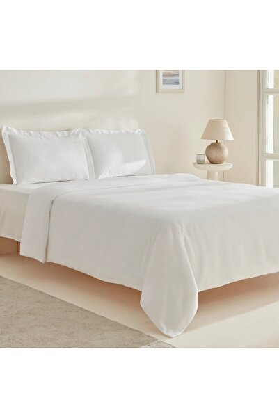 Karaca Home Σετ Παπλωματοθήκης White Collection Felves 100% Βαμβακερό Διπλό Λ...