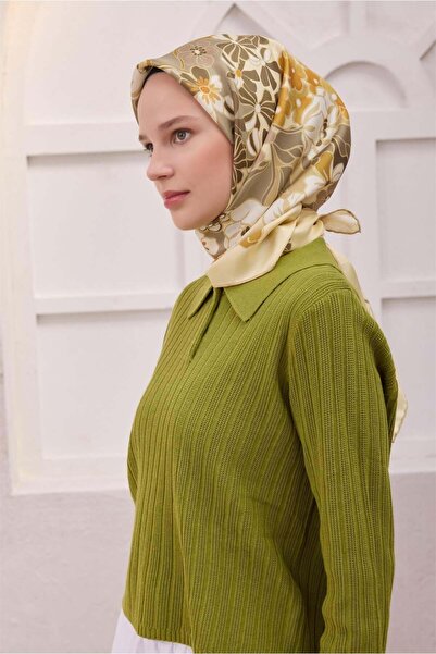 Belli Κασκόλ Twill Μετάξι - 4220-35 Κίτρινο