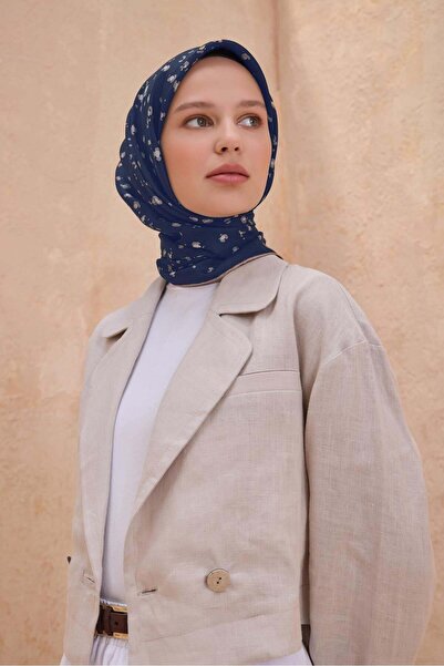 Belli Μεταξωτό μαντήλι τουίλ - 4126-34 Ναυτικό μπλε