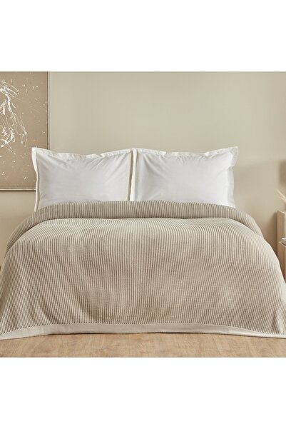 Karaca Home Γκρι Cool Touch Διπλή Πλεκτή Κουβέρτα