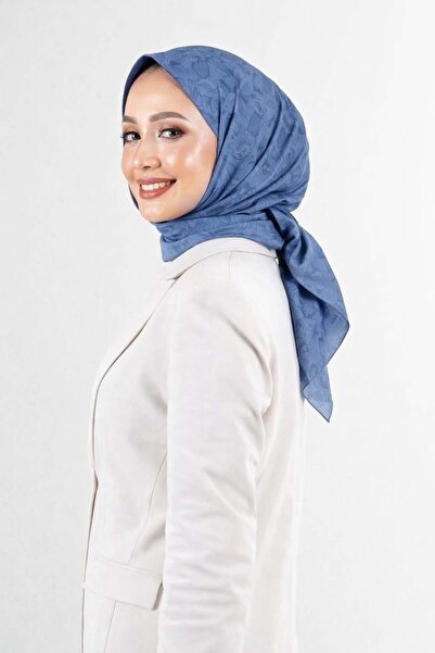 HAREM SCARF Φουλάρι Βισκόζης - Χρυσό Βαθύ - Σκούρο Ίντιγκο