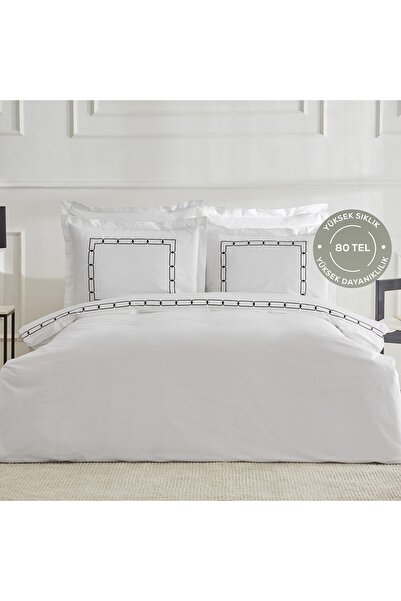 Karaca Home Σετ Παπλωματοθήκη Diane 80 Thread 100% βαμβάκι διπλό περκαλέ με κ...