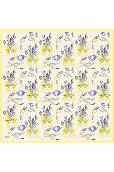 Belli Μεταξωτό μαντήλι Twill - 4037-83 Κρεμ κίτρινο