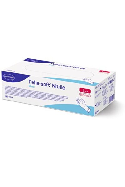 Hartmann Γάντια εξέτασης νιτριλίου Peha-soft, μέγεθος L, χωρίς πούδρα, μπλε,