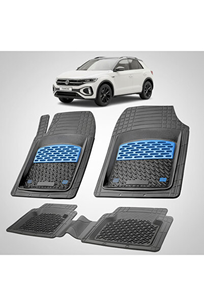 TEAMCAR Πατάκια αυτοκινήτου τύπου δίσκου συμβατά με Volkswagen T-Roc I (2021-...