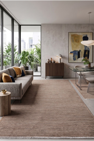 Valery Home Rixos Vl Yıkanabilir Kaydırmaz, Pamuk Dokuma, Premium Kalite Salon&mutfak&yemek Odası Kilimi Vizon