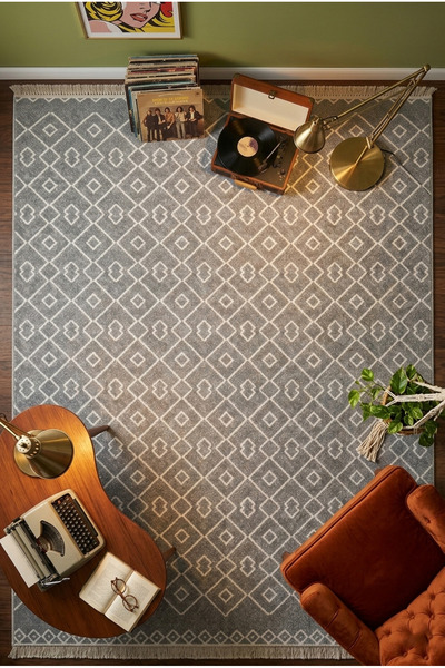 Valery Home Arya Vl Çift Taraflı,katlanabilir,yıkanabilir,yüksek Kalite Pamuk Salon,oturma Odası,balkon Kilim