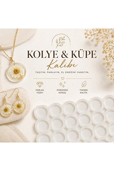stonechem Epoksi Çoklu Daire Kalıp 3.3 cm 24’lü Kolye ve Anahtarlık Silikon K...