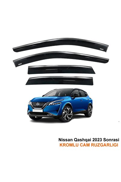 Niken Nissan Qashqai Niken Kromlu Cam Rüzgarlığı 4lü Set 2023 ve Üstü