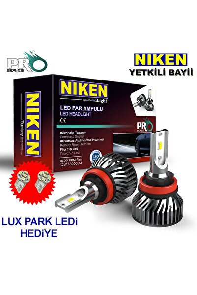 Niken H16 Led Xenon Far Ampulü Yeni Nesil Pro