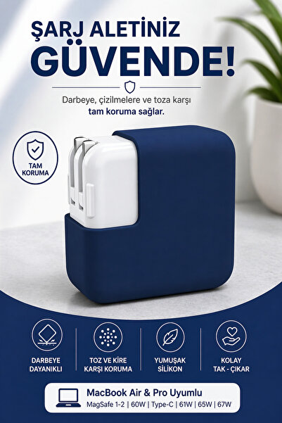 Mcstorey Şarj Aleti Silikon Kılıfı Macbook Pro Air Magsafe 1-2 60w Type-c 61w...