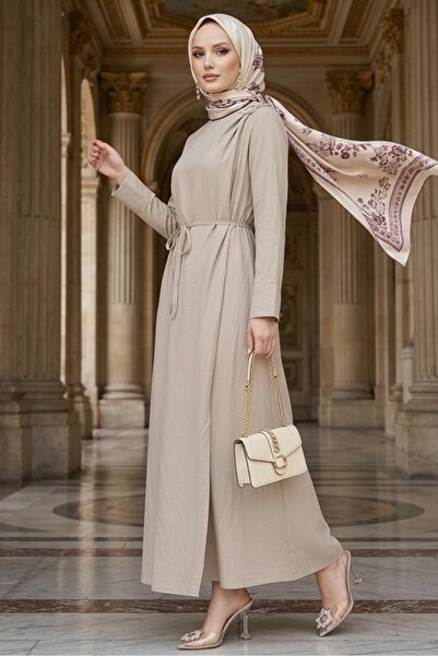 Bestenur Sueda Με αγκράφα Φόρεμα Τεσεττούρ 1699 - Πέτρα