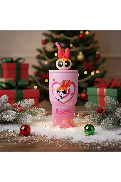 Powerpuff Girls Lisanslı Blossom Termos 900 Ml – Pipetli Paslanmaz Çelik