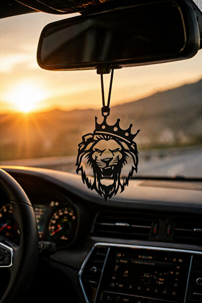 VENON Metal ✨ KRAL ASLAN ✨ Dikiz Aynası Süsü Metal Araba Askılık Motifli Oto ...