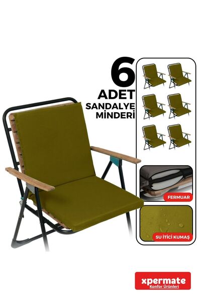 XPERMATE 2 τεμάχια μαξιλάρι καρέκλας με πλάτη, με φερμουάρ και κορδόνια, πλέν...