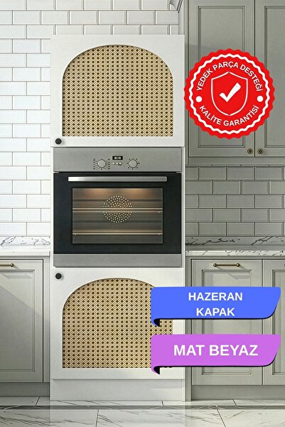 Kenzlife ankastre fırın dolabı bige mat beyaz 180*60*56 hazeran oval kapak su...