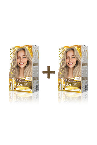 MAXX DELUXE 2'li Golden Beauty Set Saç Boyası 9.1 Elmas Sarısı