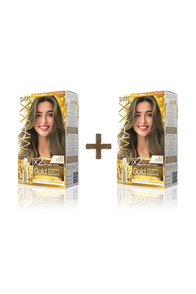 MAXX DELUXE 2'li Golden Beauty Set Saç Boyası 8.11 Yoğun Açık Küllü Kumral
