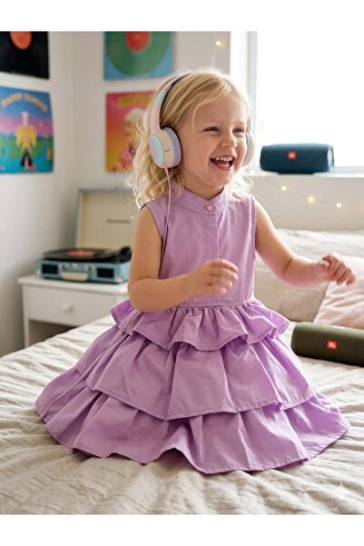 Hilal Akıncı Kids Κοριτσίστικο καθημερινό φόρεμα με στρώσεις