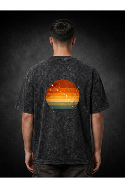 FREAK T-SHIRT Μαύρο Oversize Unisex T-Shirt με στάμπα, Vintage, που πλένεται