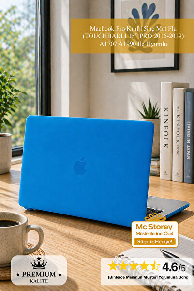 Mcstorey Macbook Pro Kılıf 15inç Mat Flu (TOUCHBARLI 15" PRO 2016-2019) A1707...